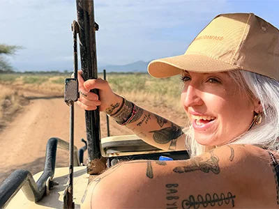 Cat van TourCompass op safari in Kenia