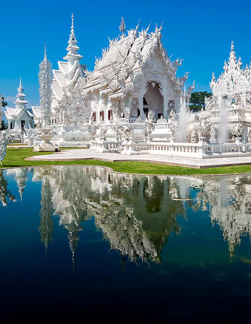 De Witte Tempel in Chiang Rai, Thailand.