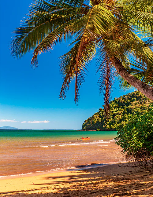 Schitterend Afrikaans strand op Nosy Be, Madagaskar
