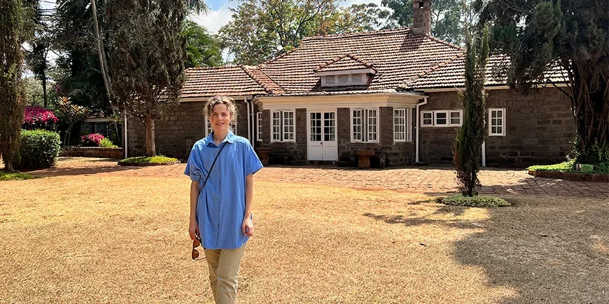 Ingun van TourCompass bezoekt het Karen Blixen Museum in Nairobi