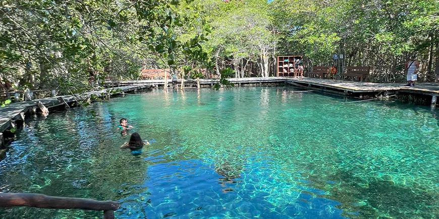 Bezoek aan een prachtige cenote in Mexico
