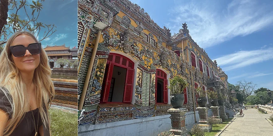 Millie in de Koningssteden van Hué, Vietnam
