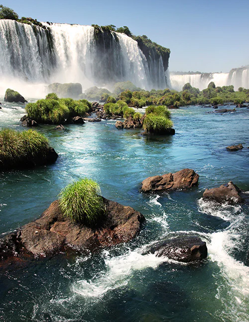 De Iguaçu-watervallen vanaf de Braziliaanse kant