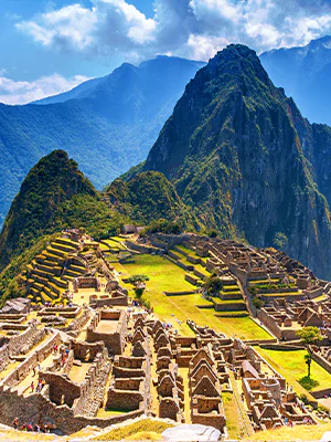 Prachtig uitzicht op Machu Picchu in Peru