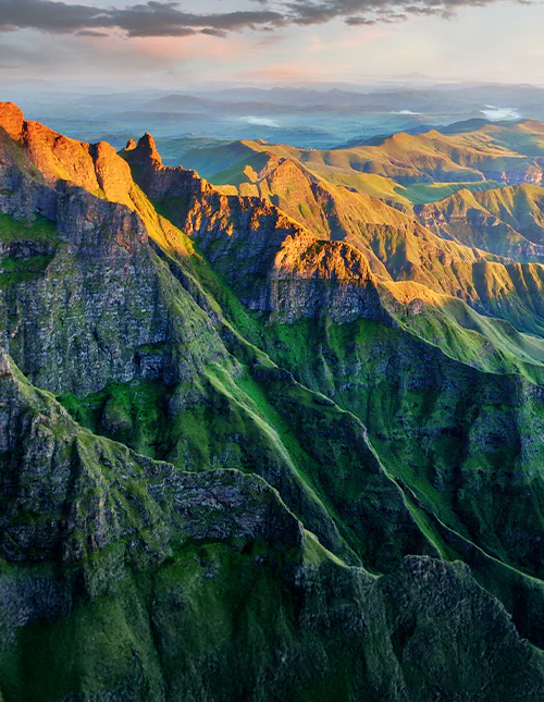De Drakensbergen in Zuid-Afrika.