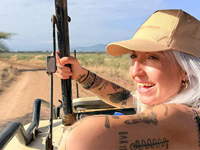 Cat van TourCompass op safari in Kenia