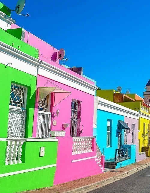 Kleurrijke gebouwen in Kaapstad