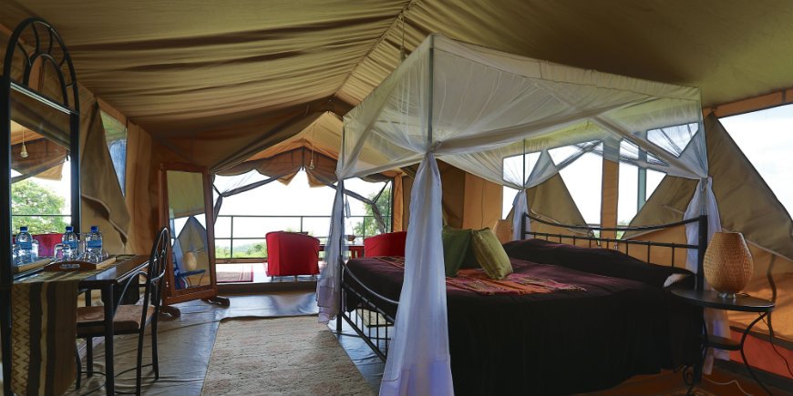 De bedden in ngorongoro wild camp