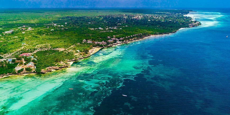 Kizimkazi dorp op Ungaja/Zanzibar in Tanzania