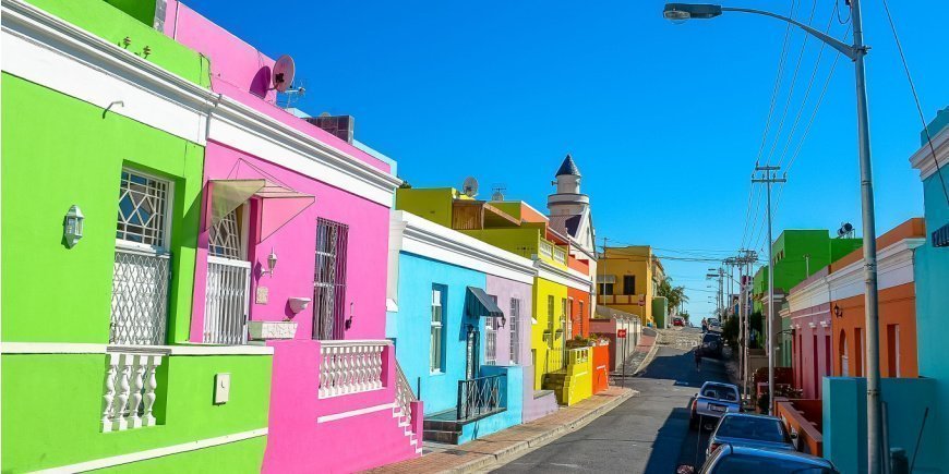 Bo Kaap in Kaapstad, Zuid-Afrika