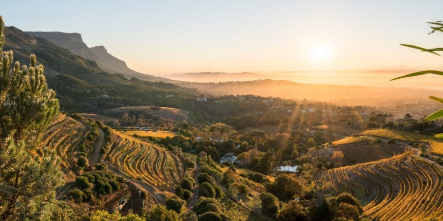 Constantia bergketen in Kaapstad