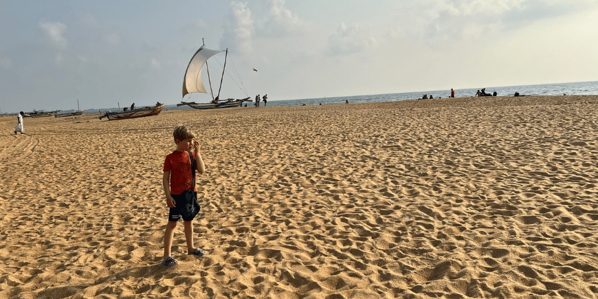 negombo strand in sri lanka