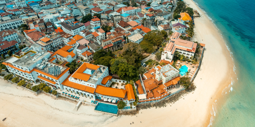 Luchtfoto van Stone Town