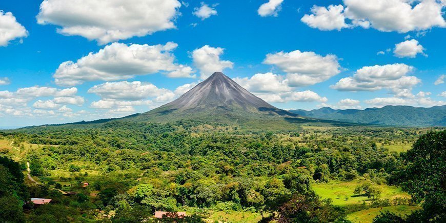 Uitzicht op de Arenal vulkaan in Costa Rica 