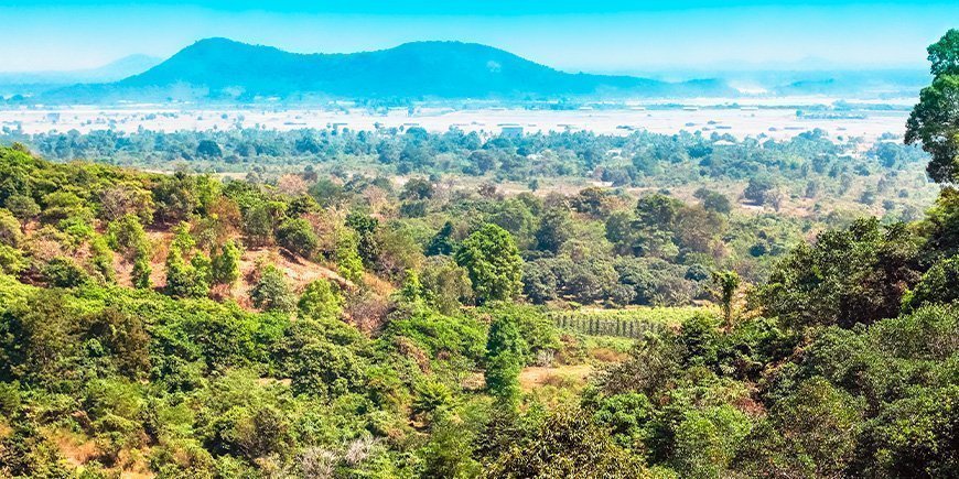 Uitzicht op Kep National Park in Cambodja