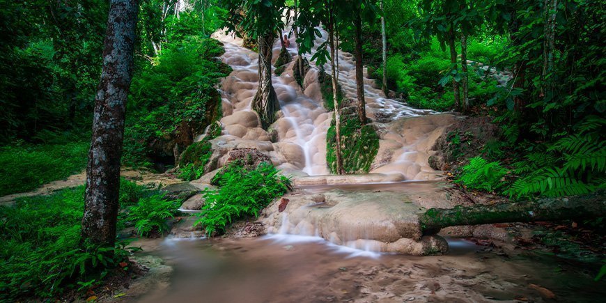 Bua Tong kleverige waterval in Chiang Mai