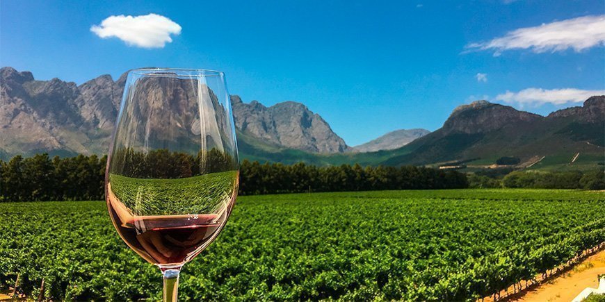 Wijnproeven in Franschhoek in de Westkaap, Zuid-Afrika