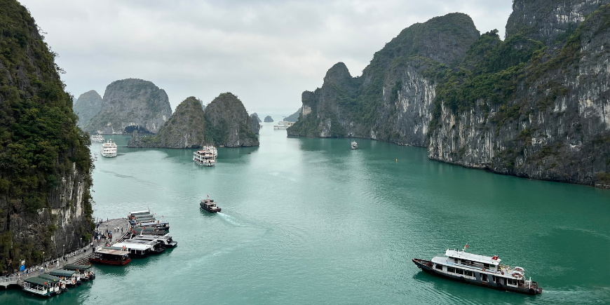 Boten in Ha Long Bay