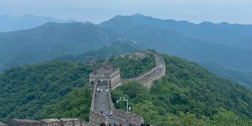 Uitzicht op de Chinese Muur.