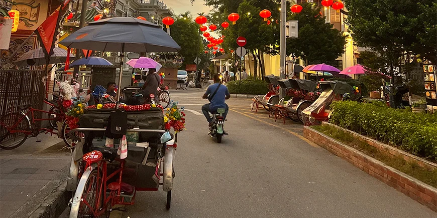 Mooie straat in George Town in Maleisië