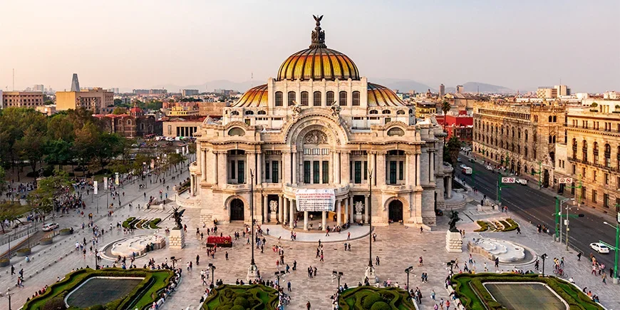 Het prachtige Palacio de Bellas Artes in Mexico-Stad