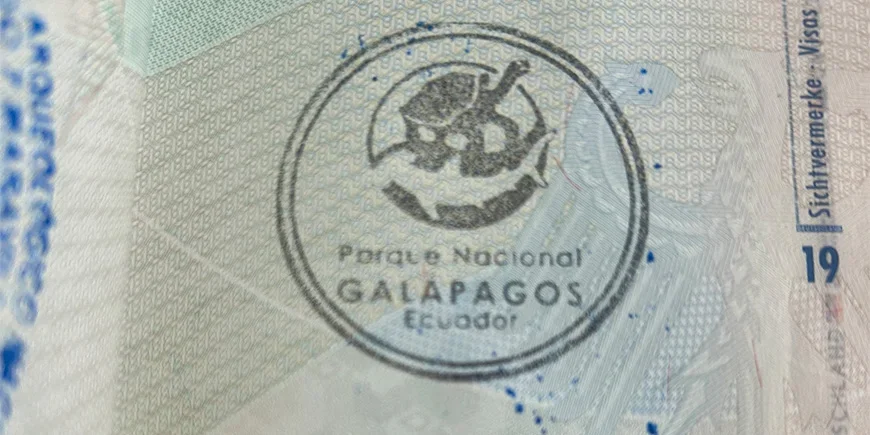 Paspoortstempel op de Galápagos-eilanden