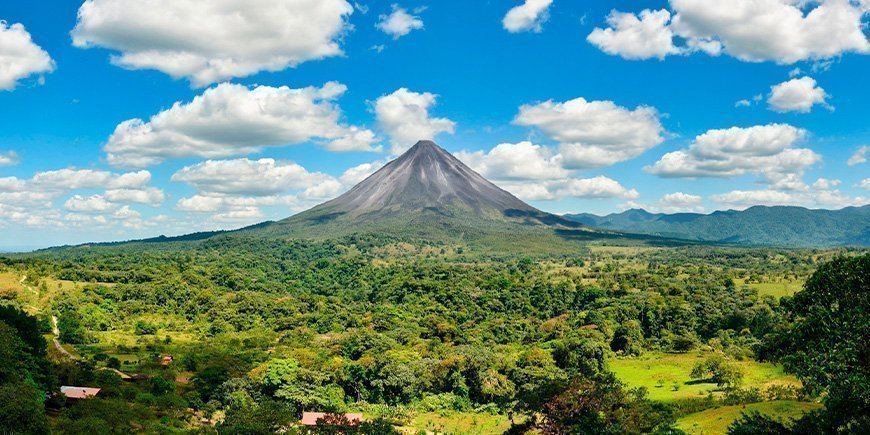 Uitzicht op de Arenal vulkaan in Costa Rica