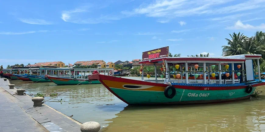 Prachtige boten in Hoi An, Vietnam