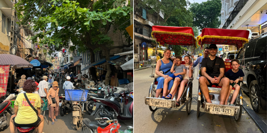 We proberen vele vormen van transport in Vietnam