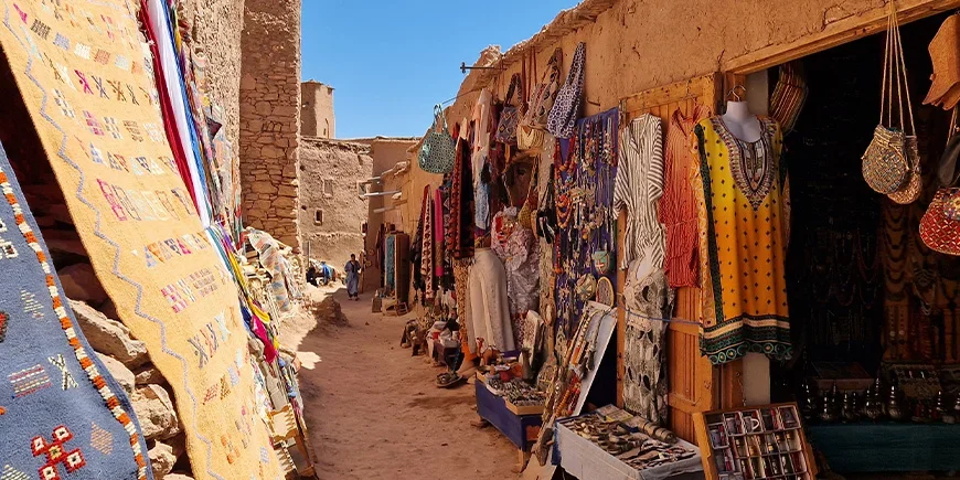 Lokale winkel in Ait Ben Haddou, Marokko