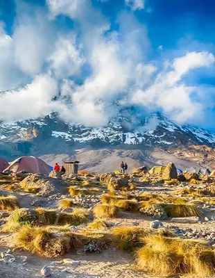 Het Karanga-kamp op de Machame-route
