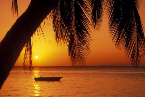 Zonsondergang op Zanzibar