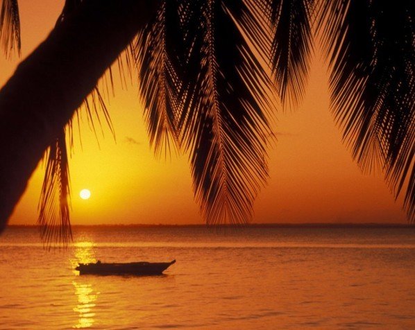 Zonsondergang op Zanzibar