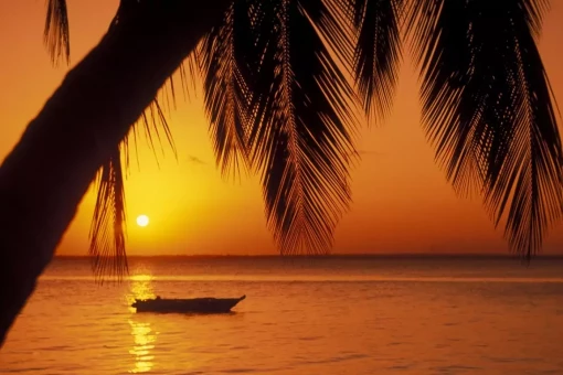 Zonsondergang op Zanzibar