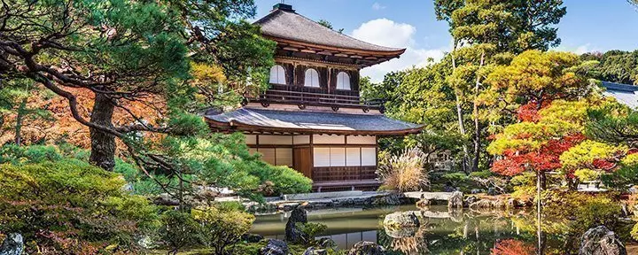Het Zilveren Paviljoen Ginkakuji in Kyoto, Japan