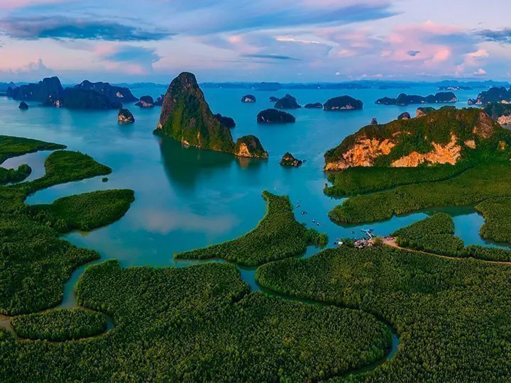 Uitzicht op Phang Nga Bay in Thailand